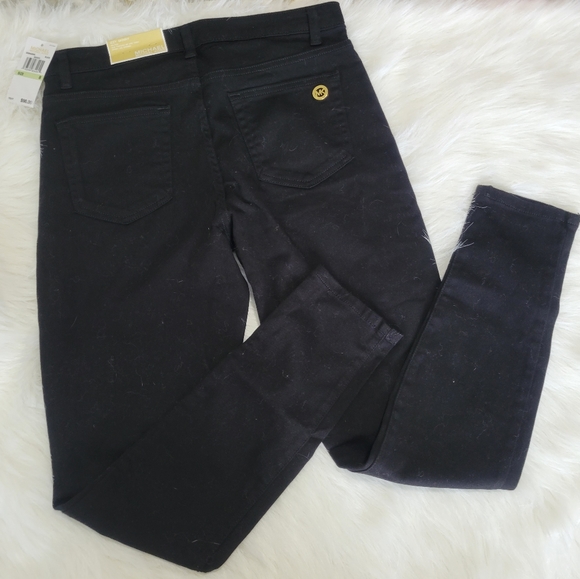 MICHAEL Michael Kors Izzy Skinny Black Jeans 8 NWT Stretch Mid Rise - Picture 3 of 11
